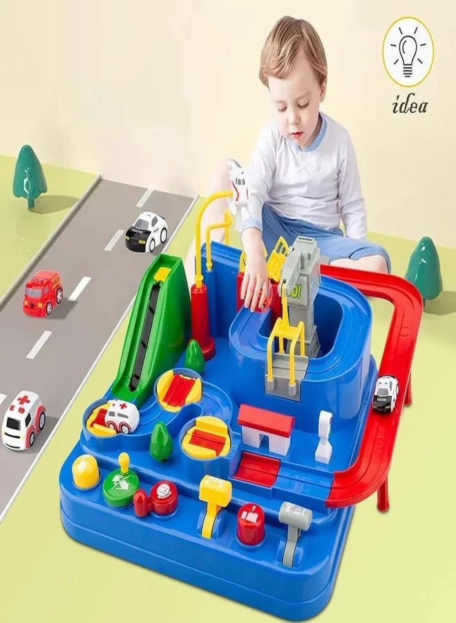 Storio Car Race Tracks for Boys, Adventure Toys for 3+ Year Olds, City Rescue Vehicle Puzzle Playset for 3-7 Year Old Boys|Stem, Montessori, Fine Motor Skills Development Toy, Multicolor - Image 5